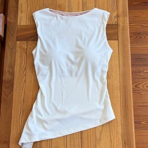 OGL Ivory Sleeveless Built In Bra Top Size S NWT